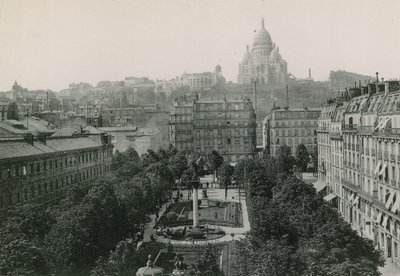 The Square dAnvers and the Sacre-Coeur, Antwerps Square and the Sacre-Coeur (fotogravure) av French Photographer
