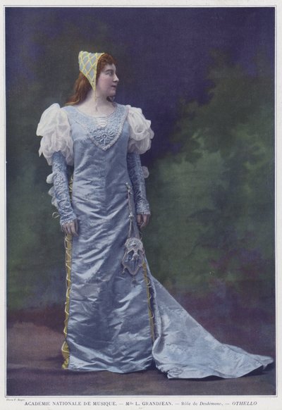 Louise Grandjean som Desdemona i Othello (farget bilde) av French Photographer