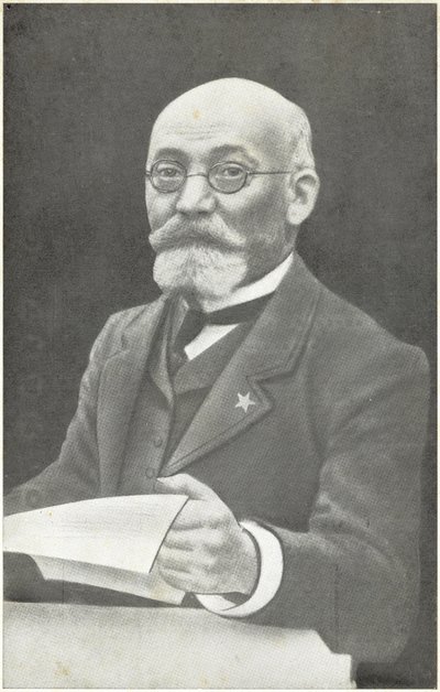 Ludwik Lejzer Zamenhof, polsk oppfinner av esperanto (s/h foto) av French Photographer