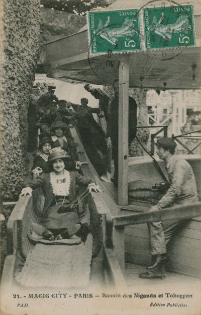 Magic City, Paris, postkort sendt 19. juli 1913 av French Photographer