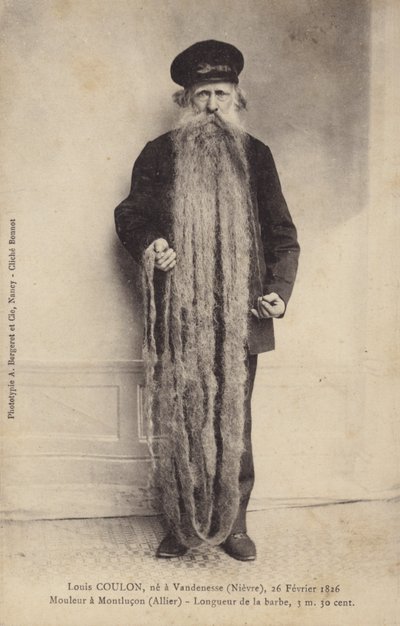 Mann med ekstremt langt skjegg av French Photographer