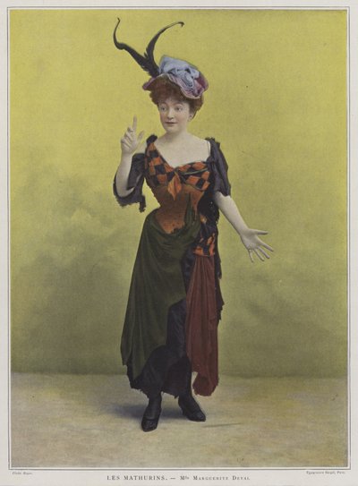 Marguerite Deval , fransk skuespillerinne og operasanger (farget bilde) av French Photographer