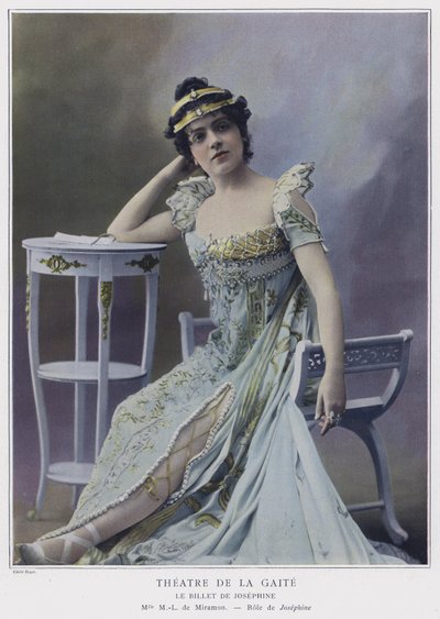 Marie-Louise de Miramon som Josephine i Le Billet de Josephine (farget bilde) av French Photographer