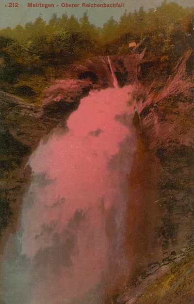 Meiringen - Øvre Reichenbach-fossen. Postkort sendt i 1913. av French Photographer