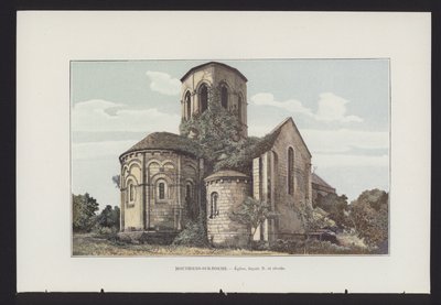 Mouthiers-sur-Boeme, kirke, N fasade og apsis av French Photographer