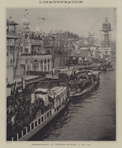 Åpning av Exposition Universelle 1900, Paris (s/hvitt foto) av French Photographer