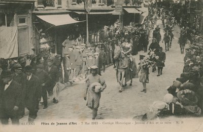 Orleans, Fetes de Jeanne DArc, 7. mai 1913. Postkort sendt i 1913. av French Photographer