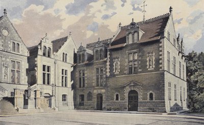 Orleans, rådhus, hovedfasade og paviljong til høyre av French Photographer