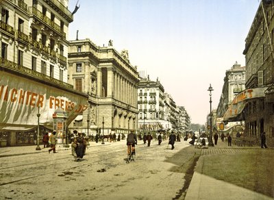 Børspalasset på La Canebière i Marseilles, pub. ca. 1900 av French Photographer