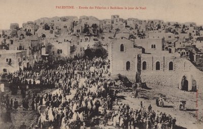 Palestina, pilegrimenes innreise til Betlehem 1. juledag av French Photographer