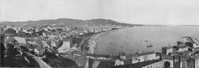 Panorama av Cannes (s/hvitt bilde) av French Photographer