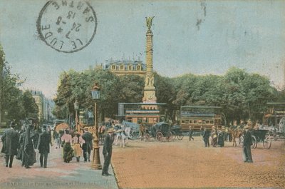 Paris - Pont au Change og Place du Chatelet. Postkort sendt i 1913. av French Photographer