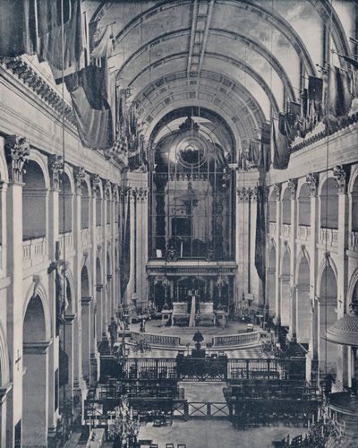 Paris: Alter for Invalides-kirken (s/hvitt-bilde) av French Photographer