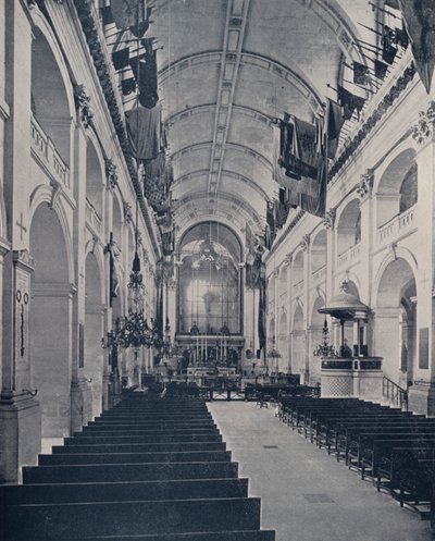 Paris: Auditiv for Invalides-kirken (s/hvitt-bilde) av French Photographer