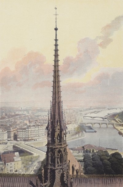 Paris, Notre-Dame-pilen, utsikt tatt fra Sørtårnet av French Photographer