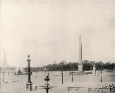 Paris: Place de la Concorde (s/hvitt bilde) av French Photographer