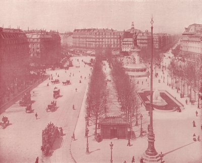 Paris: Place de la Republique (s/hvitt bilde) av French Photographer