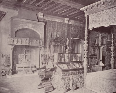 Paris: Room of Francis I, Musee Cluny (s/hvitt bilde) av French Photographer