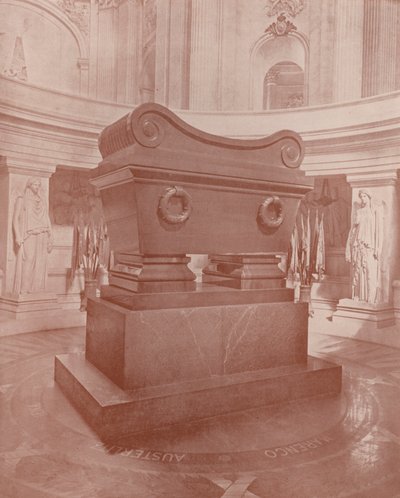 Paris: Sarkofag og Napoleons grav (s/hvitt bilde) av French Photographer