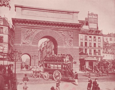 Paris: The Porte St Martin (s/hvitt bilde) av French Photographer