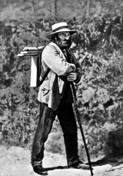 Paul Cezanne i Auvers-sur-Oise, ca. 1873 (s/hvitt-bilde) av French Photographer