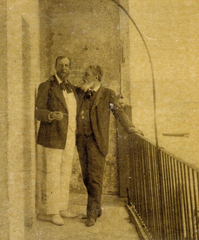 Paul Deroulede (1846-1914) og Jean Sully Mounet dit Mouney-Sully (Mounet Sully) (1841-1916) i San Sebastian av French Photographer