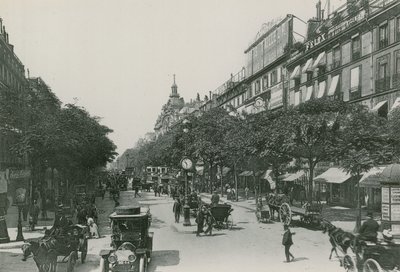 Perspektiv av Boulevard des Italiens, Boulevard of the Italians (fotogravure) av French Photographer