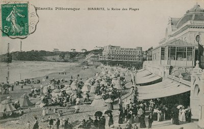 Pittoreske Biarritz - Biarritz, strendenes dronning. Postkort sendt i 1913. av French Photographer