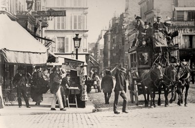 Place de Clichy, Paris (s/hvitt bilde) av French Photographer