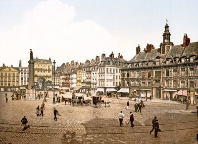 Place du General de Gaulle, Lille, 1890-1900 av French Photographer