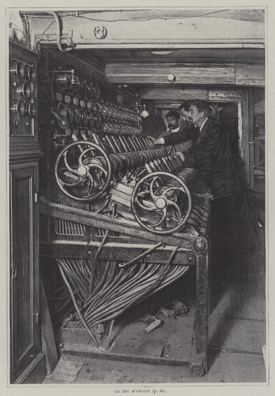 Å spille orgel ved Paris Opera (s/hvitt bilde) av French Photographer