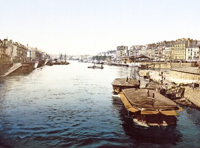 Lystbåter på Loire i Nantes, pub. 1890-1900 av French Photographer