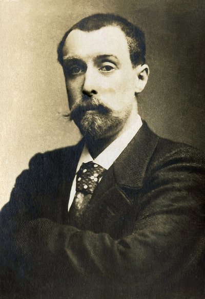 Portrett av Alphonse Allais (1854-1905), fransk journalist, komiker og poet. av French Photographer