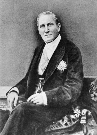 Portrett av Baron Georges Eugene Haussmann (1809-91) fra Memoirs of Baron Haussmann, Paris, Victor Havard Publisher, 1889 av French Photographer