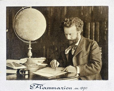 Portrett av Camille Flammmarion (1842 - 1925), fransk astronom - fotografi av French Photographer