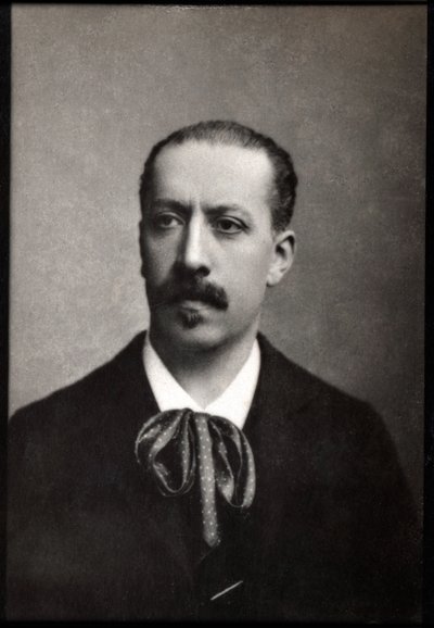 Portrett av Charles Marie Jean Albert Widor (1844-1937), fransk organist, komponist og lærer. av French Photographer