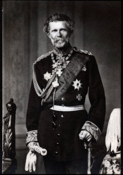 Portrett av Edwin Freiherr von Manteuffel (baron von Manteuffel) (1809-1895), tysk feltmarskalk. av French Photographer