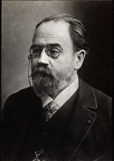Portrett av Emile Zola (1840-1902) fransk forfatter. av French Photographer