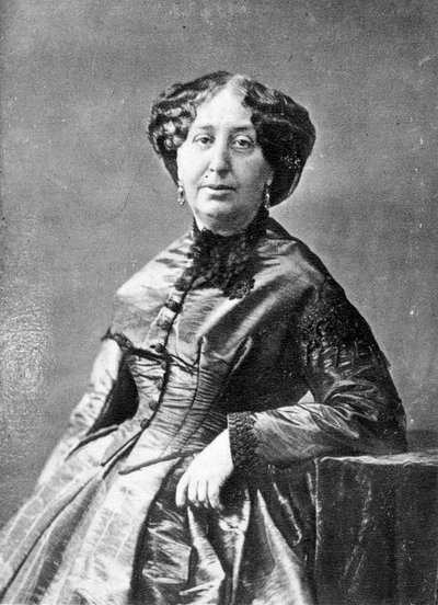 Portrett av George Sand (Aurore Dupin, Baronne Dudevant) (1804-1876), fransk forfatter. av French Photographer