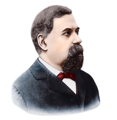 Portrett av den italienske astronomen Giovanni Schiaparelli (1835-1910). av French Photographer
