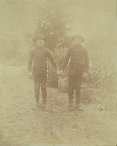 Portrett av Michel Monet og Jean-Pierre Hoschede av French Photographer