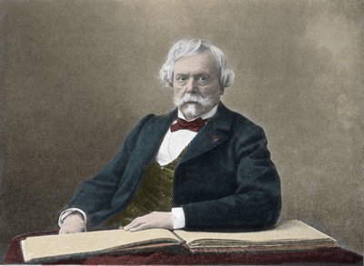 Portrett av forfatteren Edmond de Goncourt (1822-1896) Fotografi fra slutten av 1800-tallet av French Photographer
