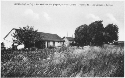 Postkort som viser huset til Henri Desire Landru (1869-1922) i Gambais av French Photographer