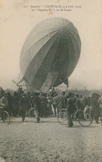 Postkort av en Zeppelin i Luneville, sendt i 1913 av French Photographer