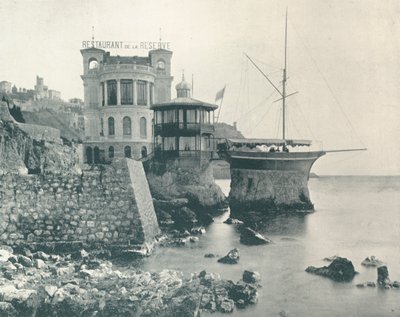 Restaurant of the Reserve (s/hvitt bilde) av French Photographer
