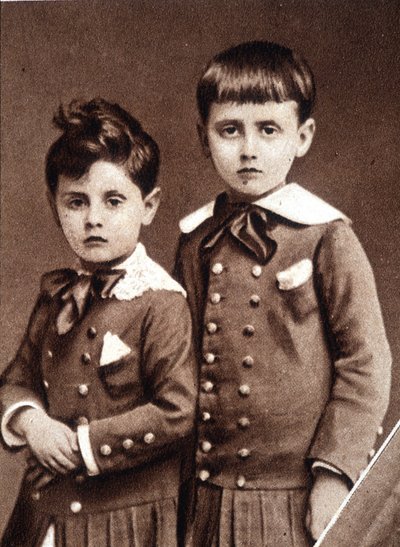 Robert og Marcel Proust barn i 1877. av French Photographer