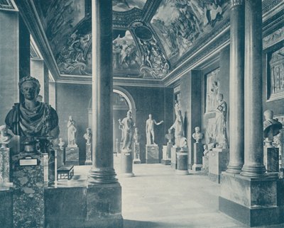 Room of the Seasons, Louvre-museet (s/hvitt-bilde) av French Photographer