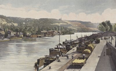 Rouen, kysten av Blosseville-Bonsecours (før reisingen av monumentet til Jean dArc) av French Photographer