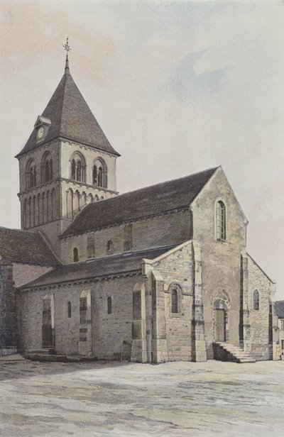 Rouy, kirke, ensemble N O av French Photographer