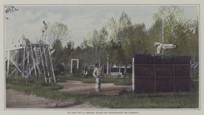 Seilere i stavhopp ved Ecole de Gymnastique de Lorient, Frankrike (fargebilde) av French Photographer